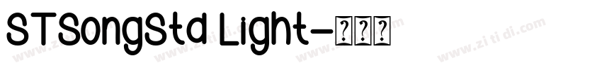 STSongStd Light字体转换